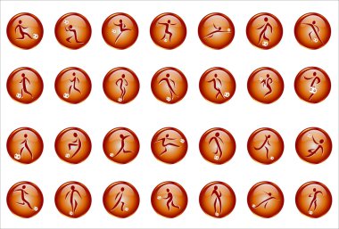 Symbol football orange icon clipart