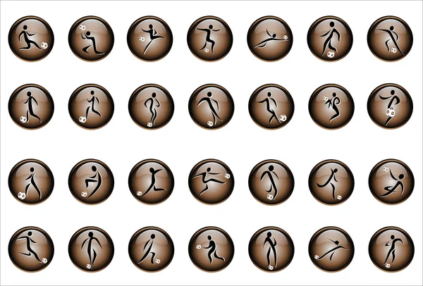 Voetbal symboolpictogram — Stockvector
