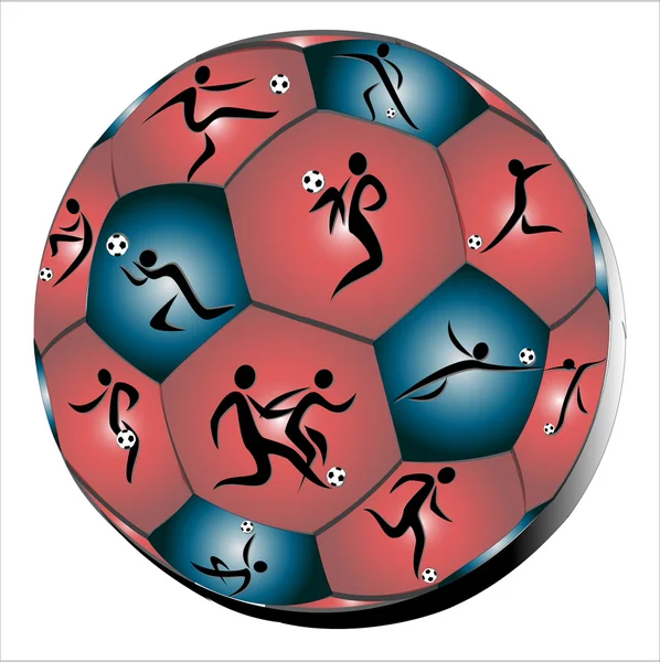 Silhouettenfußballball — Stockvektor