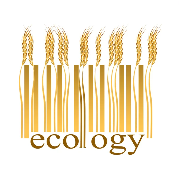 Céréales, écologie CODE-BARRE — Image vectorielle