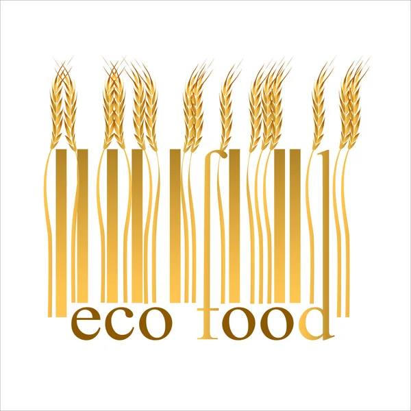 Getreide, Ökologie Barcode — Stockvektor