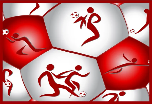 Красный футбол — стоковый вектор