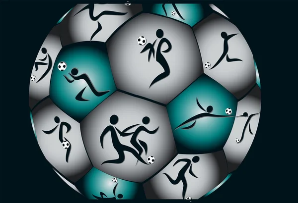 Fond bleu vert football — Image vectorielle