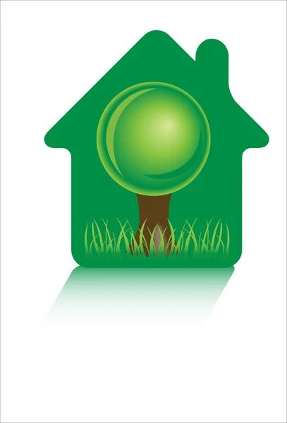 Eco green home icons — Stock Photo, Image