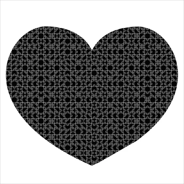 Červená puzzle srdce — Stockový vektor