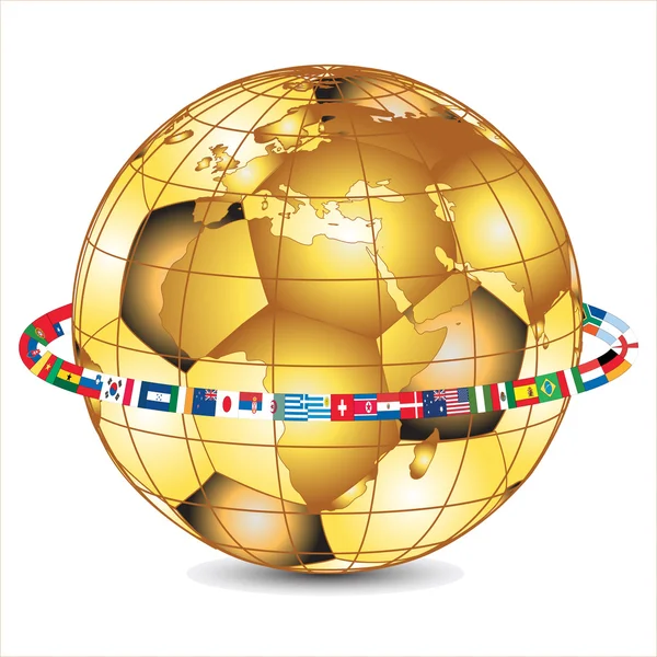 Copa do mundo de ouro 2010, vetor — Vetor de Stock