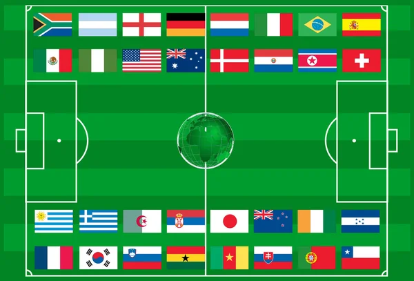 2010 coppa del mondo di calcio vettoriale — Vettoriale Stock