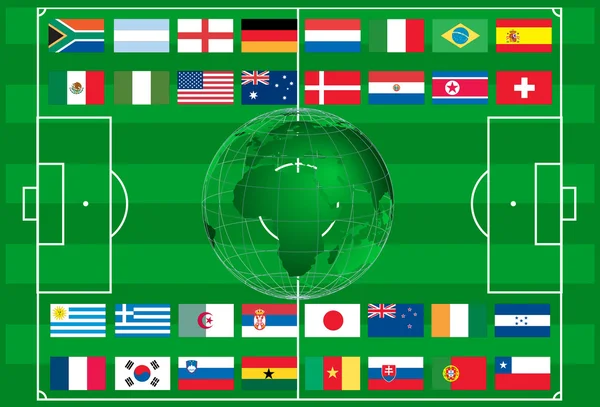 2010 vetor de futebol Copa do Mundo — Vetor de Stock