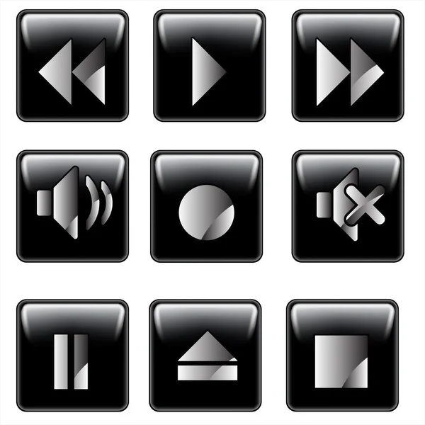 Vector de botón reproductor multimedia — Archivo Imágenes Vectoriales