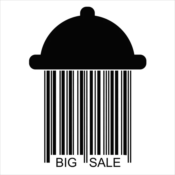 Μεγάλη πώληση barcode ντους, — Διανυσματικό Αρχείο