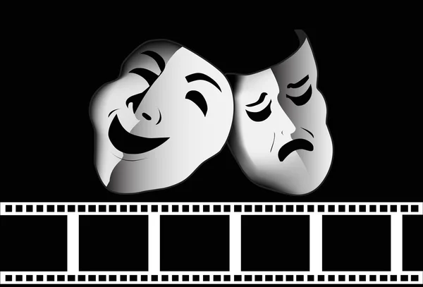 stock vector Theatrical mask of tragedy and comedy vector