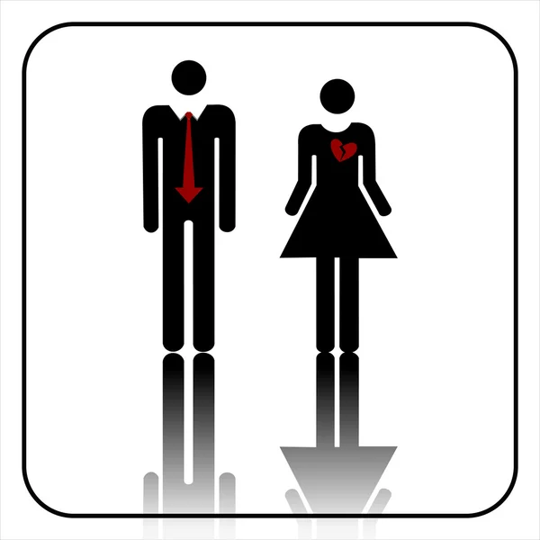 Vecteur de signe mâle et femelle — Image vectorielle