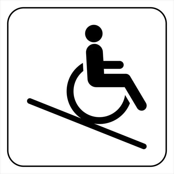 Lift disabled icon sign vector — Stock Vector