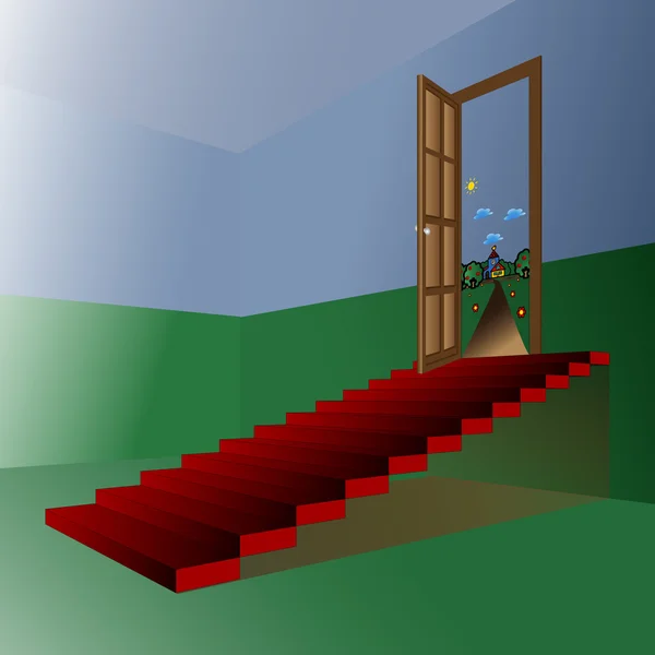 Sen schodiště vektor — Stockový vektor