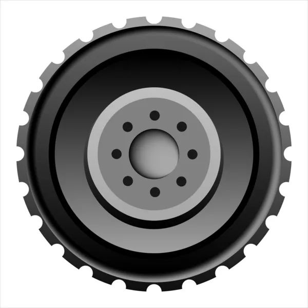 stock vector Tractor tire on white background