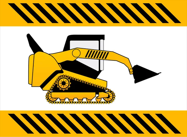 Bulldozer, vecteur de machine de construction — Image vectorielle