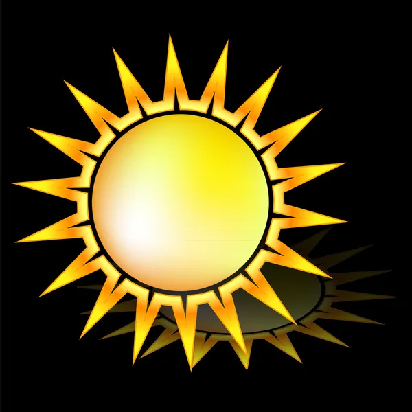 Güneş simge vektör — Stok Vektör