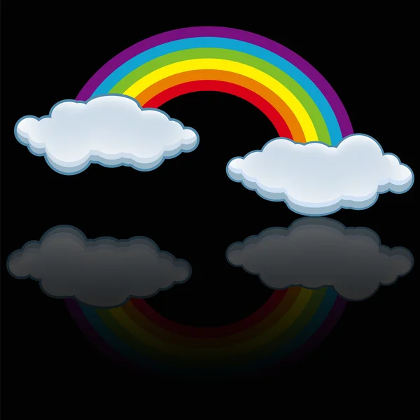 Symbolvektor Regenbogenwolke — Stockvektor