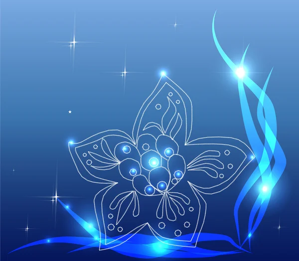 Niebieski kwiat — Wektor stockowy
