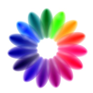 Vector rainbow flower clipart