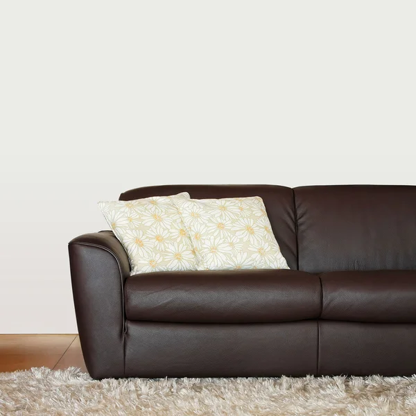茶色のソファ部分 — ストック写真