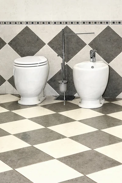 坐浴盆厕所 — 图库照片