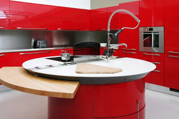 Kırmızı mutfak — Stok fotoğraf