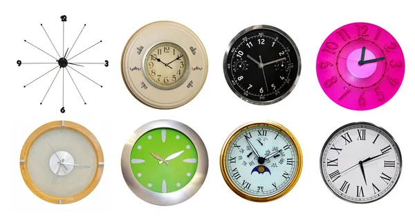 Eighyt clocks — Stock Photo, Image