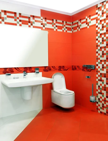 赤のトイレ — ストック写真