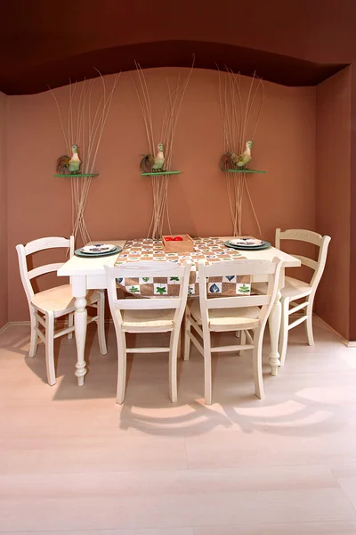 Retro sala de jantar — Fotografia de Stock