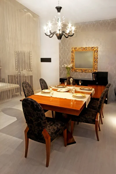 Rustic dinner room — Stock Photo, Image