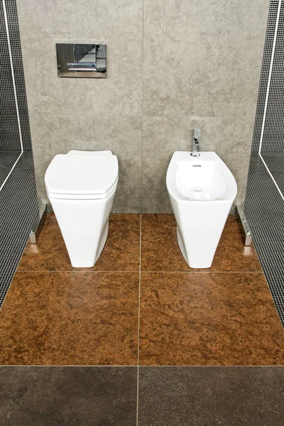 Kahverengi wc — Stok fotoğraf