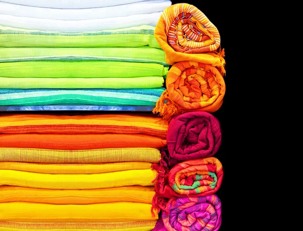 Барвисті тканини — стокове фото