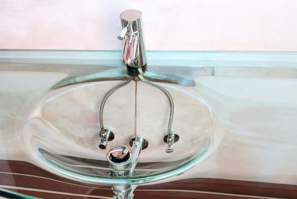 Glass sink — Stock Photo, Image