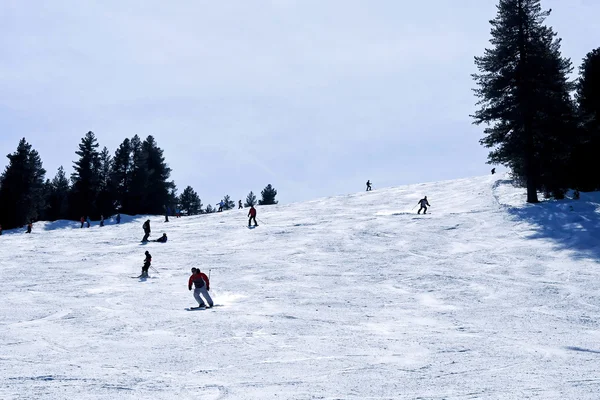 슬로프에서 스키어 — 스톡 사진