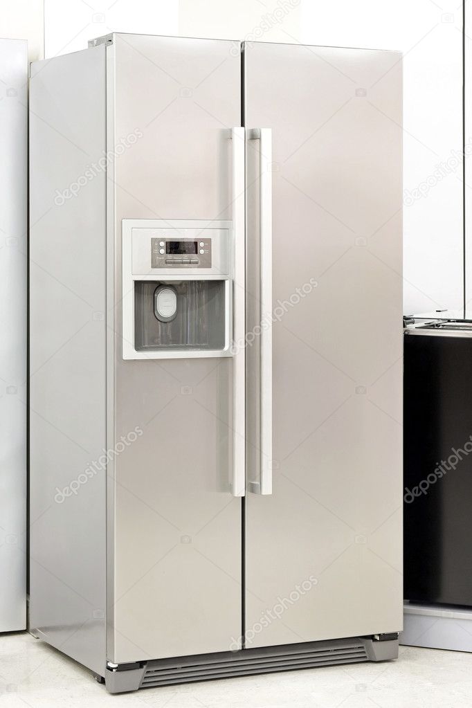 Silver fridge