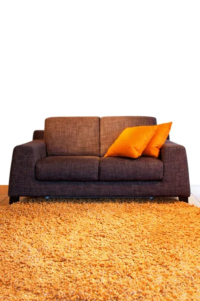 棕色沙发 — 图库照片