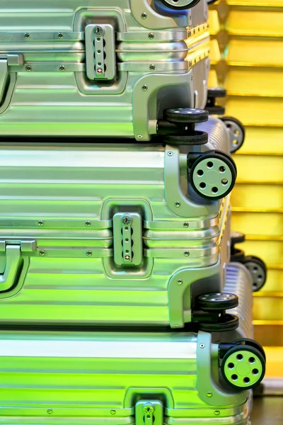 Aluminum suitcases — Stock Photo, Image