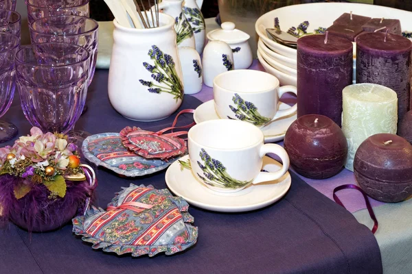 Purple kitchenware — Stock Photo, Image