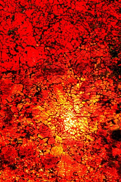 Rode inferno glas — Stockfoto