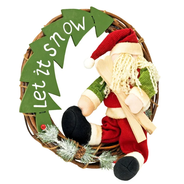 Santa wreath — Stock Photo, Image