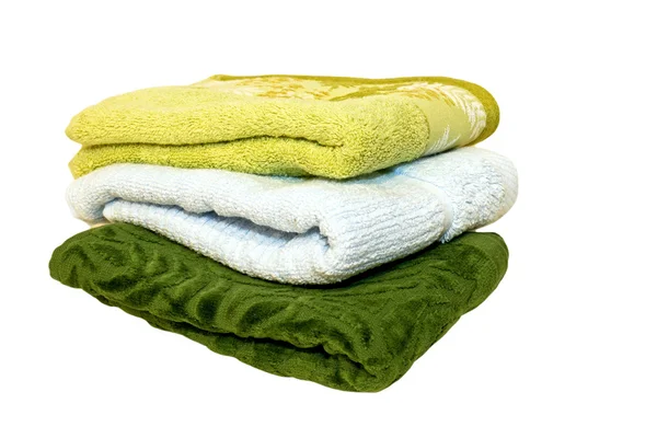 Grüne Handtücher — Stockfoto
