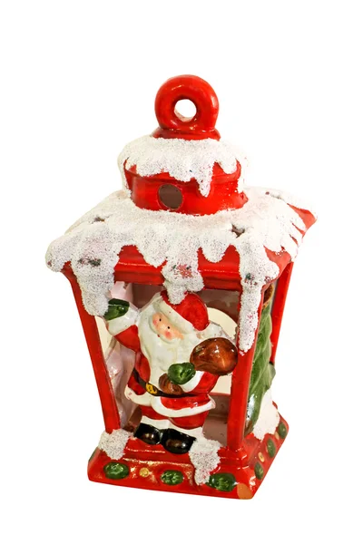Papai Noel lanterna — Fotografia de Stock