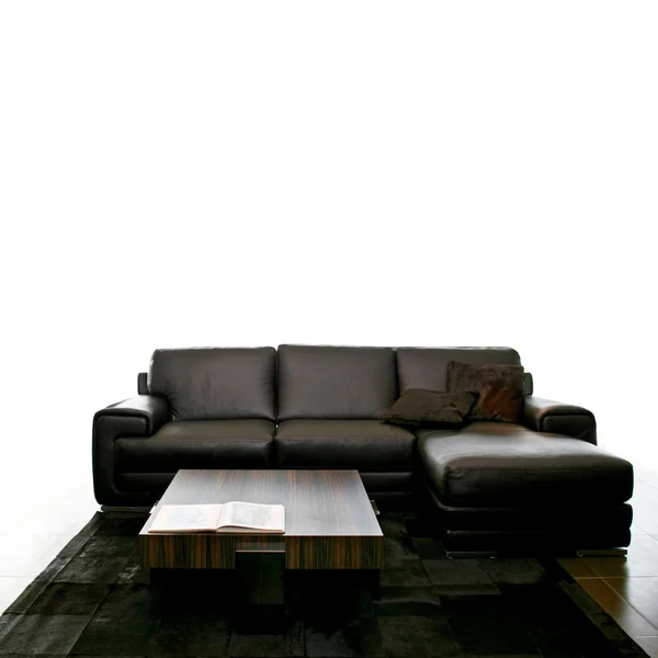 Black sofa — Stock Photo, Image