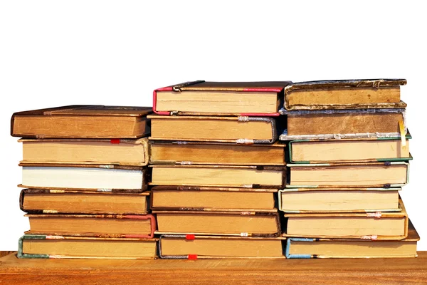 Böcker stack isolerade — Stockfoto