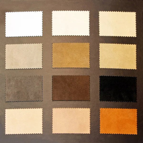 Brown leather samples — Stock Photo, Image