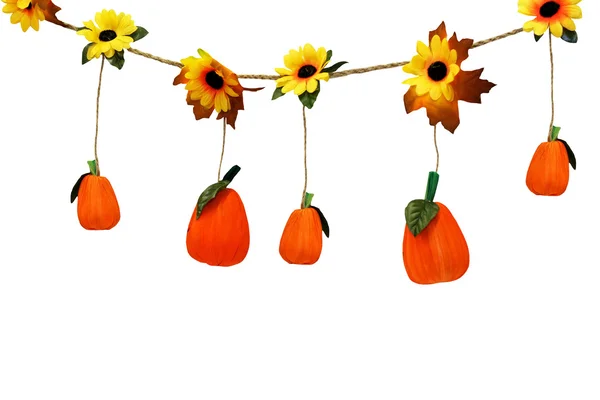 Hanging pumpkins — Stock Photo, Image