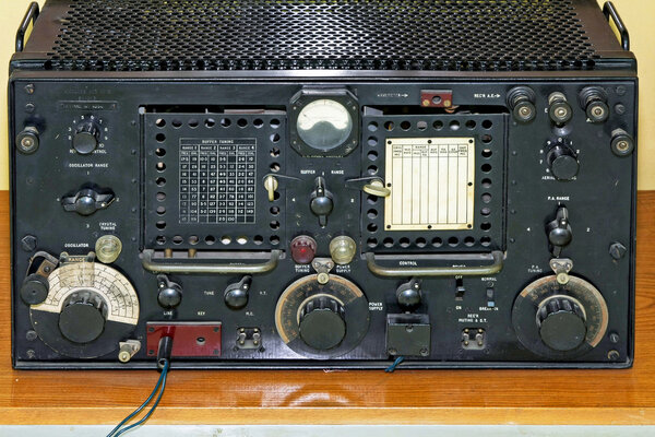 Retro radio transmitter with bunch of buttons