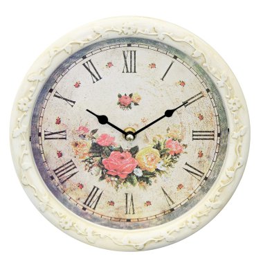 Floral clock clipart