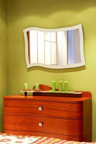 Drawers and mirror — Stock Photo, Image